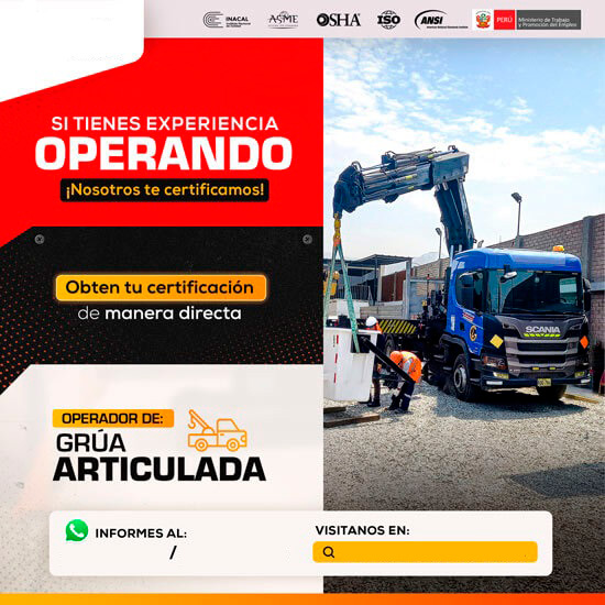 CURSO PARA OPERADOR DE MANLIFT ARTICULADO